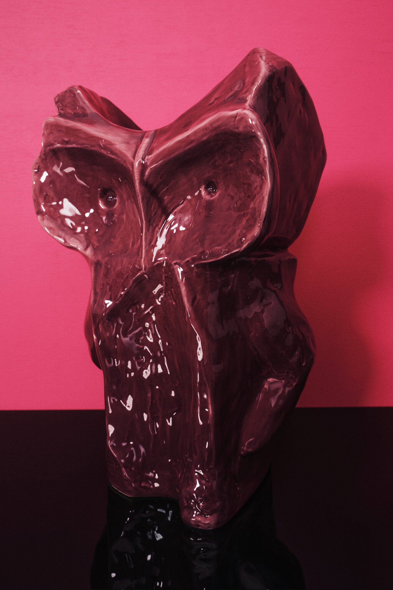 x Marni ugle vase, S - Aubergine after midnight